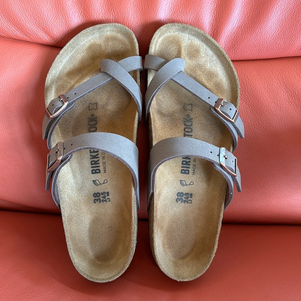 Birkenstock Mayari Mocha Birkibuc Sandal, EU 38 Regular (US Women’s 7-7.5)